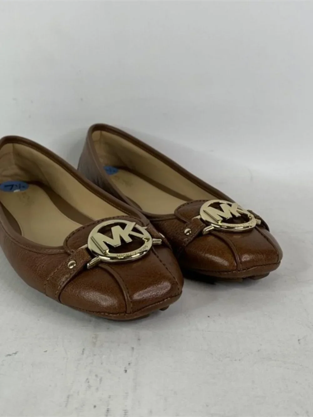Michael Kors Women Fulton Studded Logo Moccasin Brown Shoes 7.5